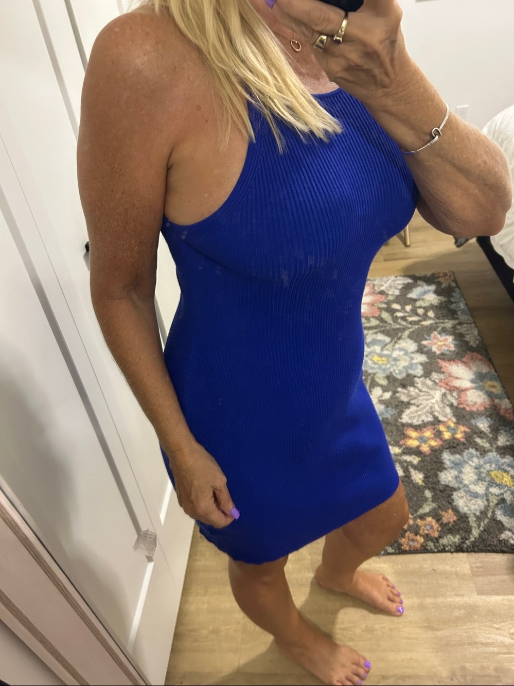 House of Harlow 1960 Ribbed Halter Bodycon Dress |Size Small
